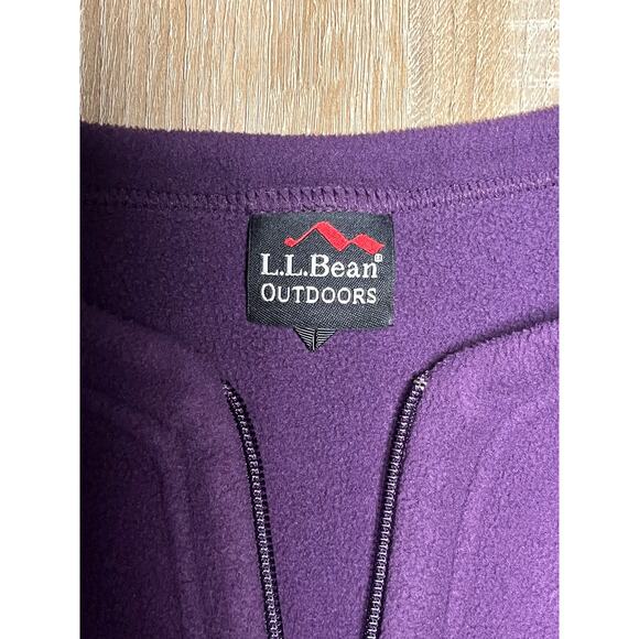 LL Bean Purple Outdoors Full  Zip-Up Womens Fleece Jacket   Extra Large - Picture 2 of 6